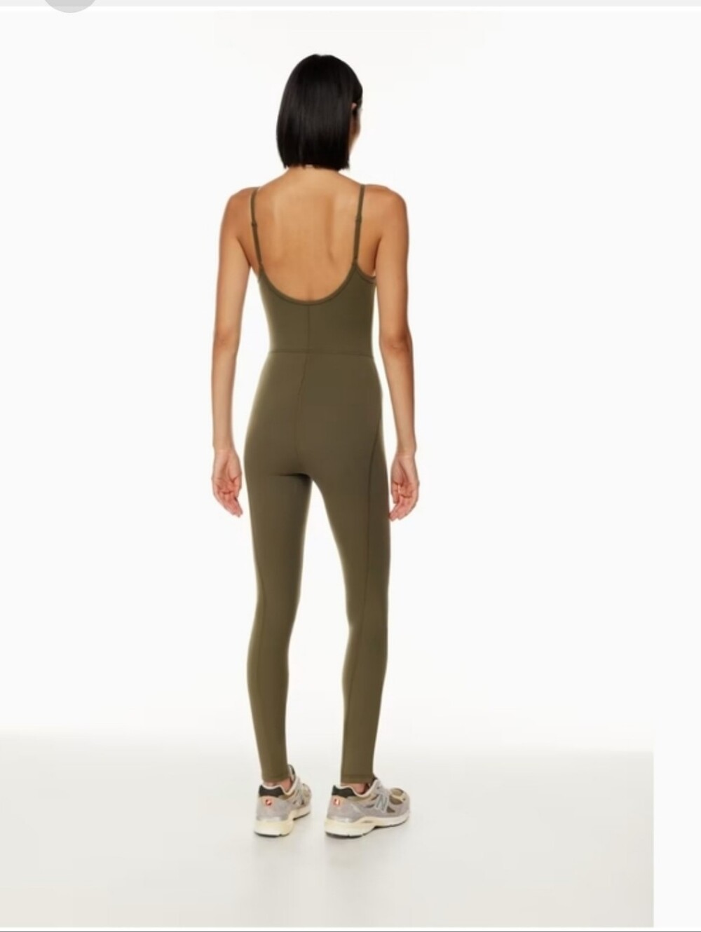Scoop-Back Olive Green Women's Jumpsuit